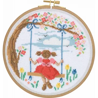 Tuva Cross Stitch Kit With Wooden Hoop CCS08